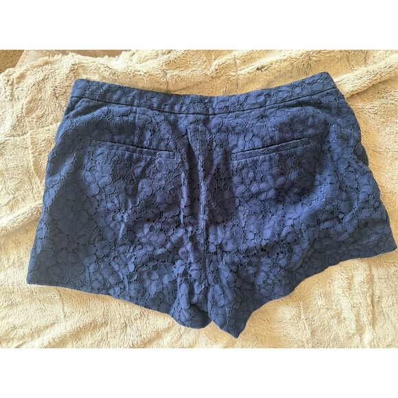 Madewell Button-Tab Eyelet Shorts in Blue Sz 4 Preppy Coquette Beach Y2K - Picture 2 of 6